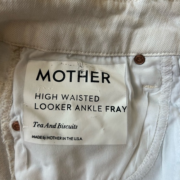 MOTHER Women's Distressed Skinny Jeans in Creamy/White - Picture 2 of 7